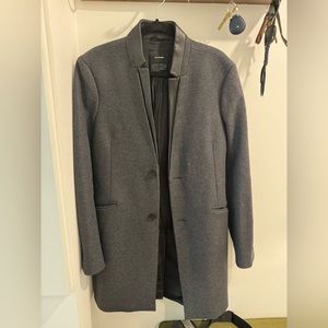 Kooples medium coat with leather collar